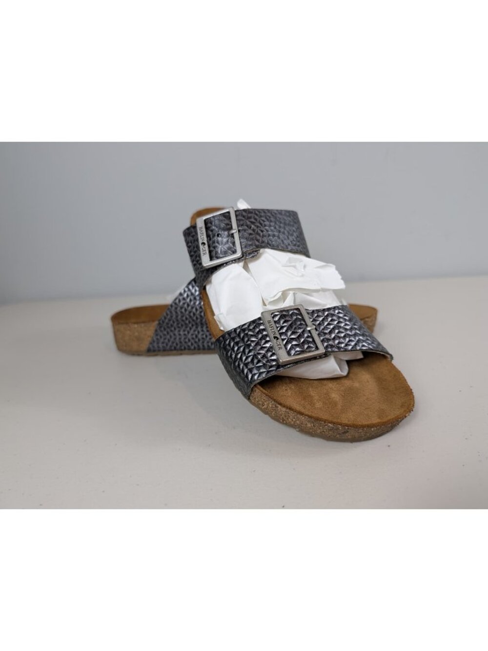 Haflinger Andrea sandals in a metallic mosaic pattern women's size 7